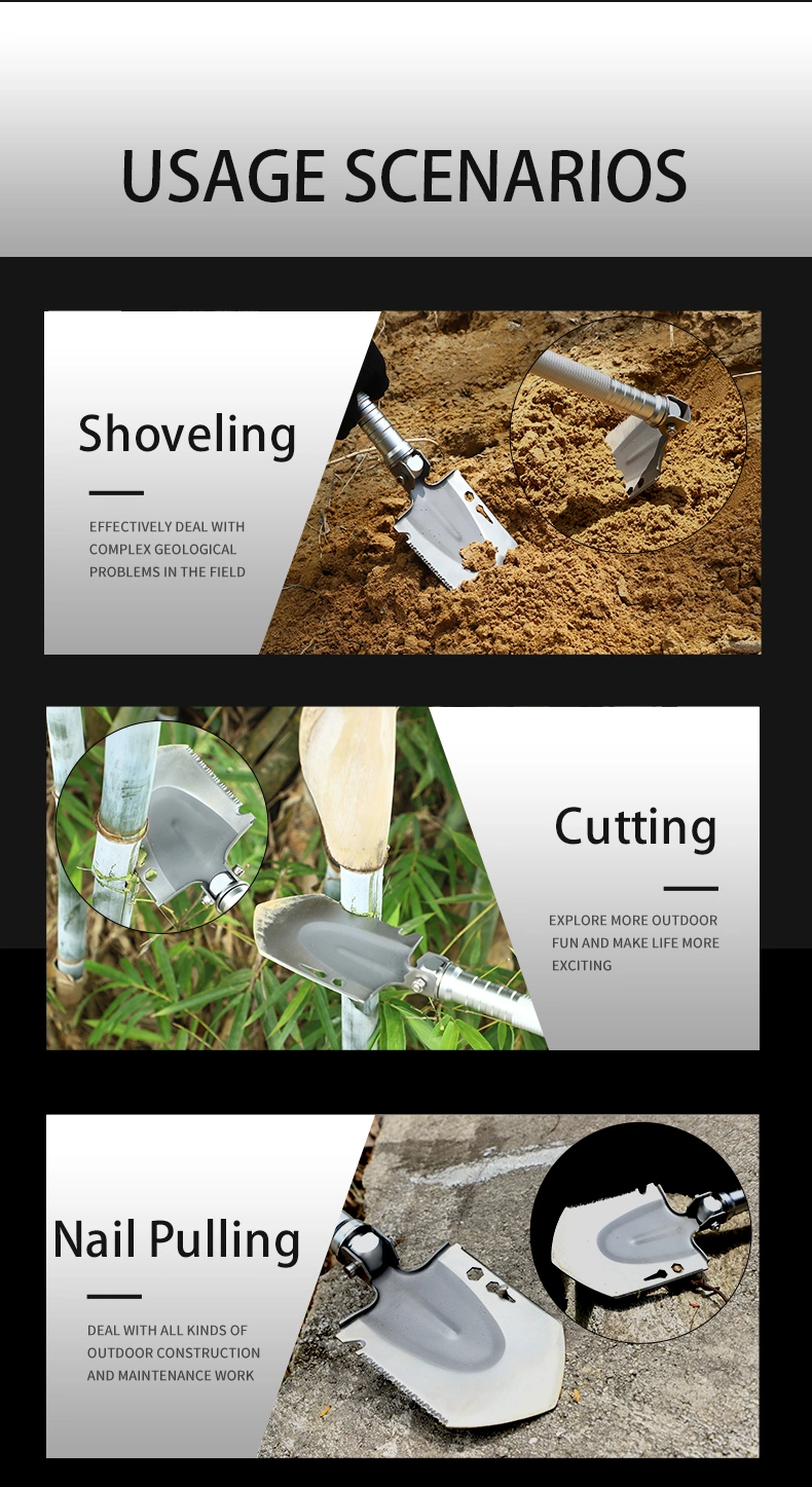 Multi-Function Folding Shovel Survival Shovel Tactical Foldable Camping Shovel Multitool Outdoor Camp Shovel