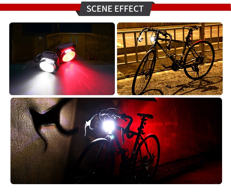 Amazon Hot-Sell USB Rechargeable Bike Front Light and Bicycle Rear Light Set