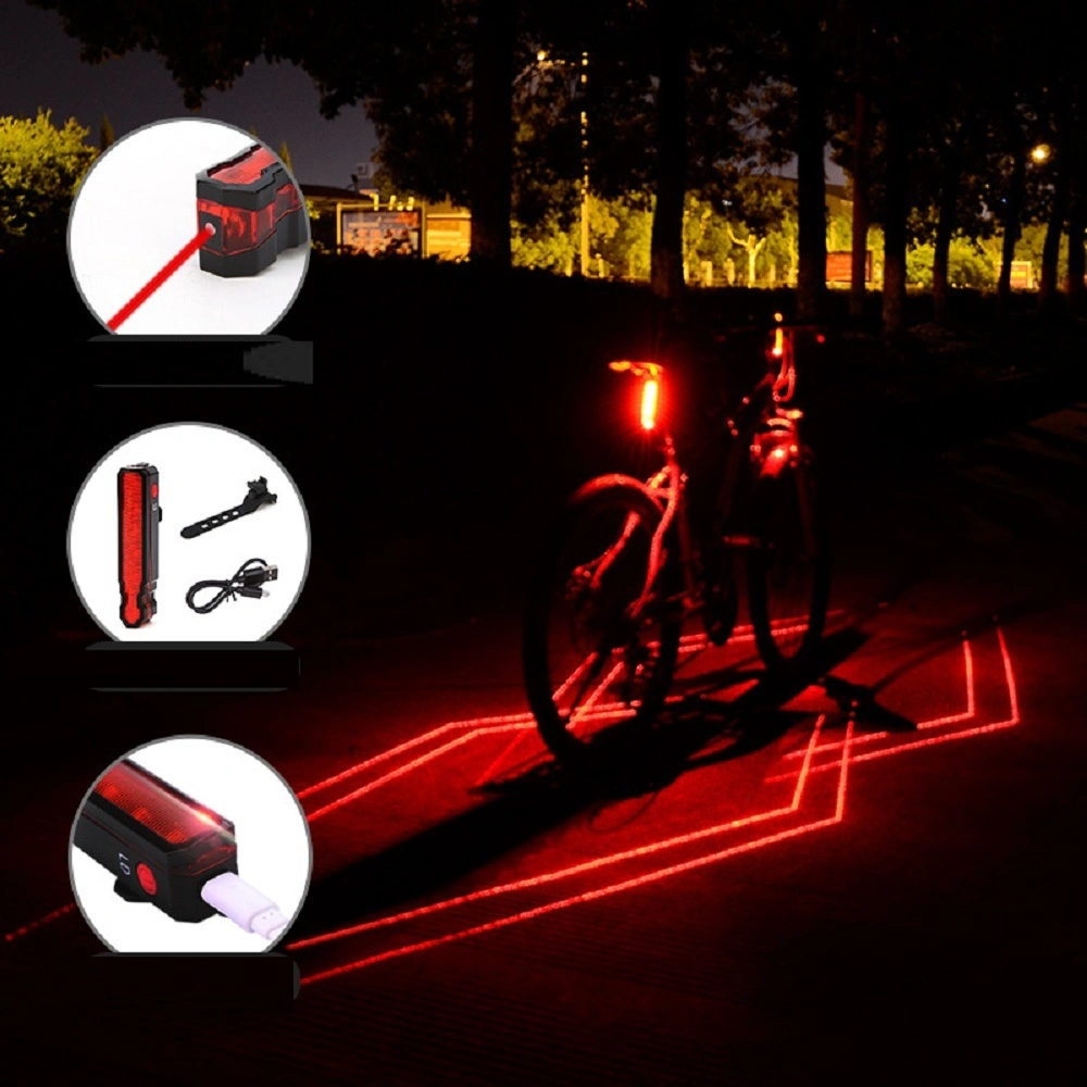 Flash Warning Light Safety Light for All Handlebars Universal Bicycle Taillight USB Rechargeable Bicycle Rear Light Helmet Bl18308