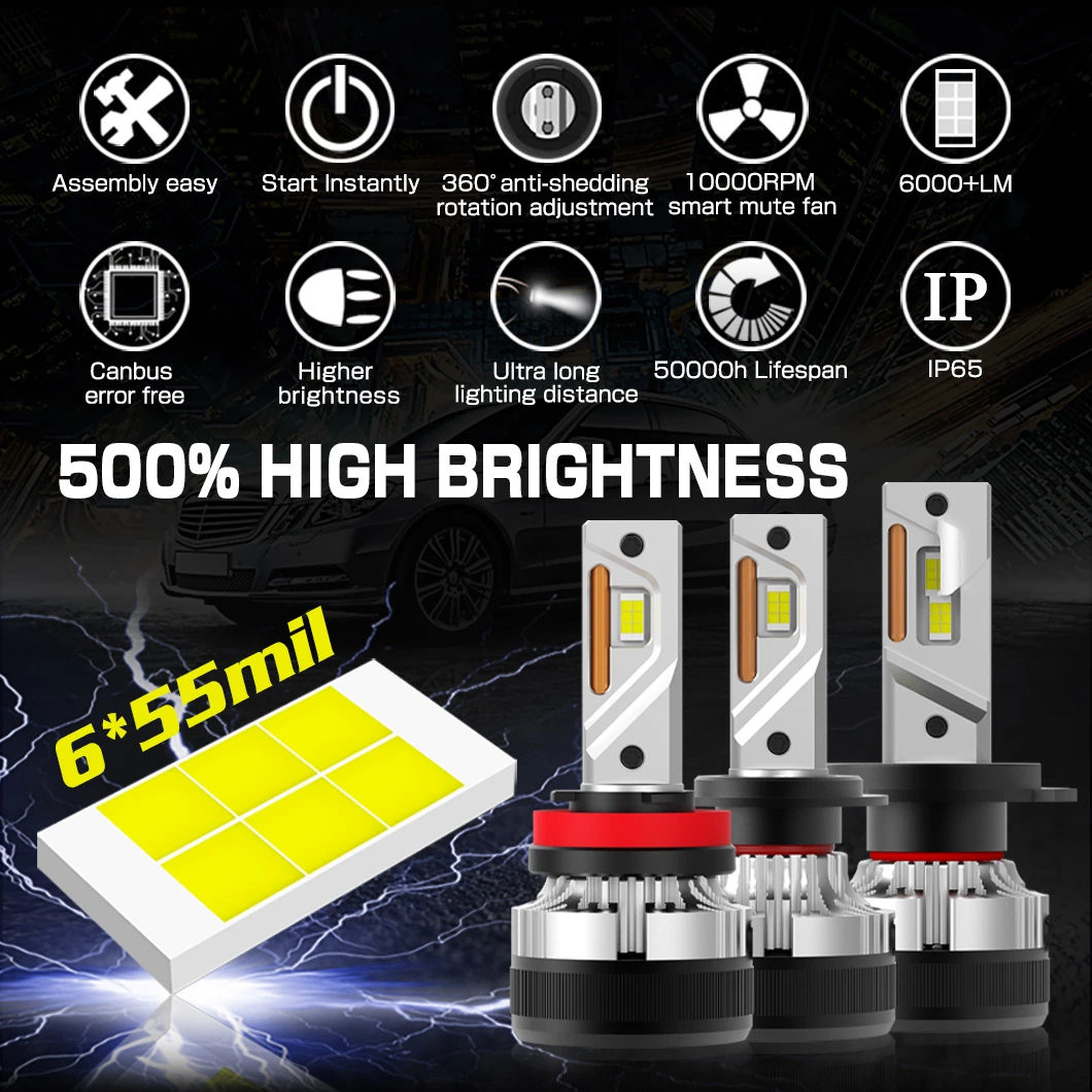 G-View G12W Super Bright 130W Car LED Headlight Bulb H11 H7 H4 H13 9005 9006 Auto LED Bulbs Headlights