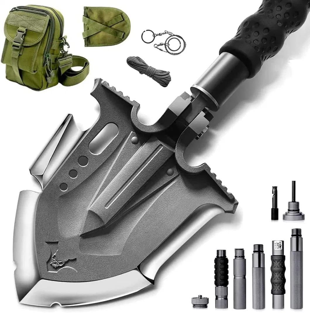 Tactical Adjustable Folding Multifunction Entrenching Tool Camping Digging Ordnance Shovel