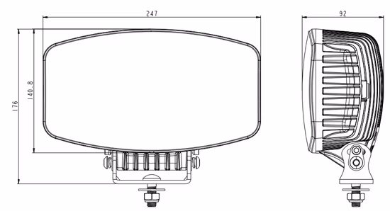 5inch White Yellow Amber Driving Fog Offroad Bumper Dual Side Shooter LED Work Light for Truck