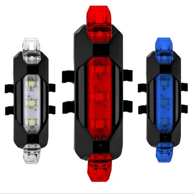 Shipin Stock Fast Dispatch 15 Lumen USB Rechargeable Bike Rear Light with 4 Mode